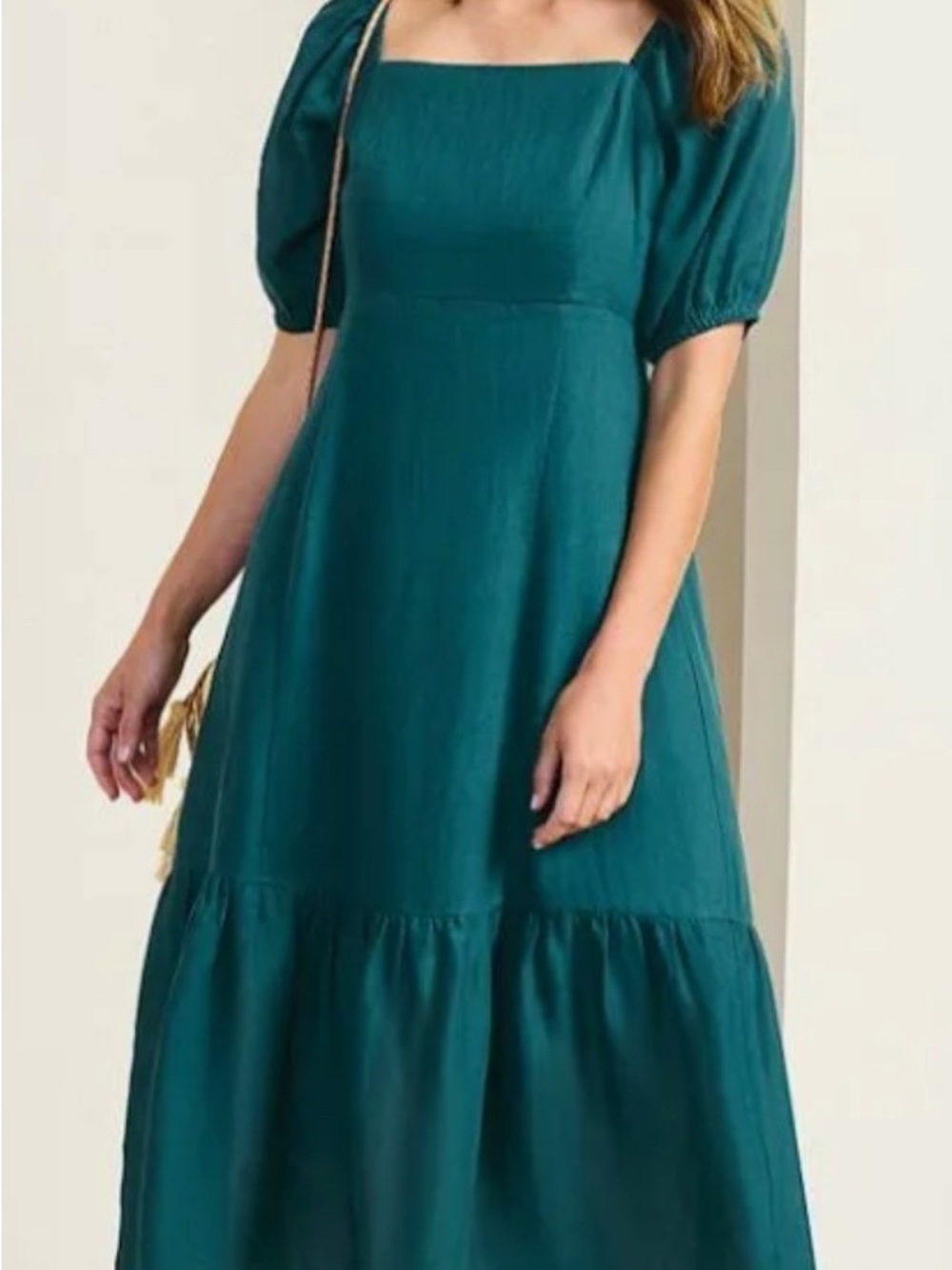 Garnet Hill Linen Midi Dress
